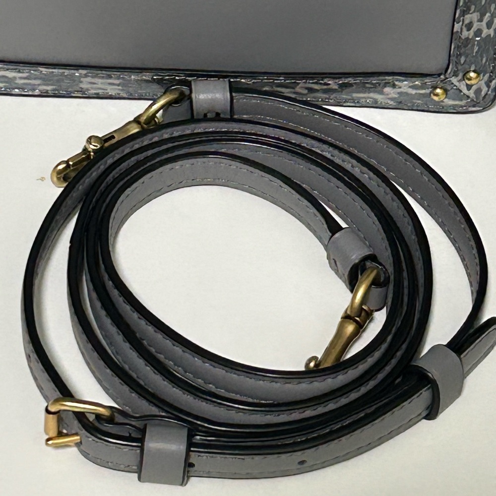 COACH Dreamer ColorBlock Snakeskin and Glovetanned Leather Convertible XBody - Picture 6 of 14